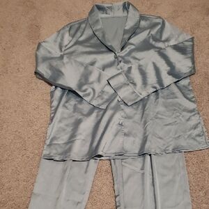 Silky Blue Pajama Set